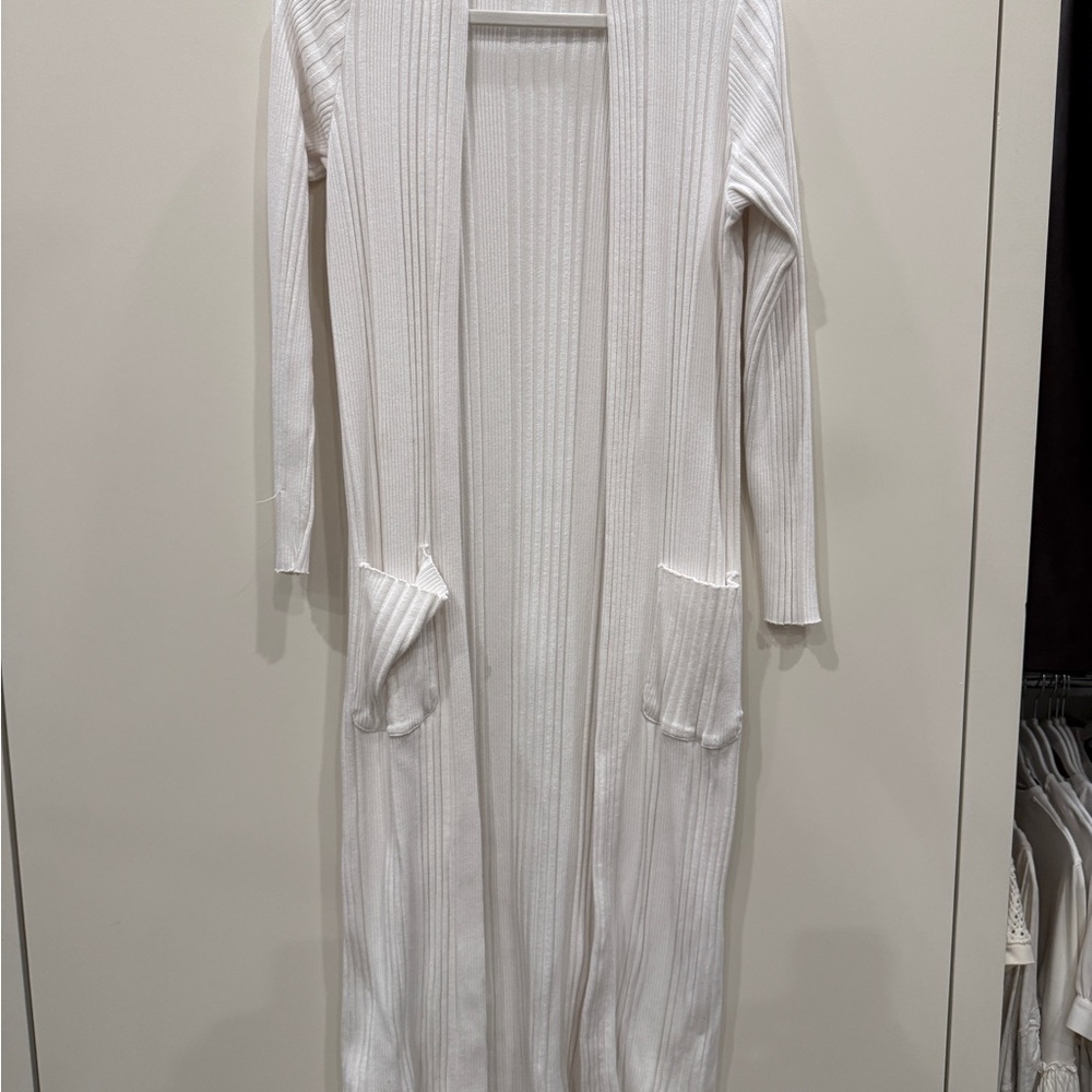 Stateside White Long Cardigan